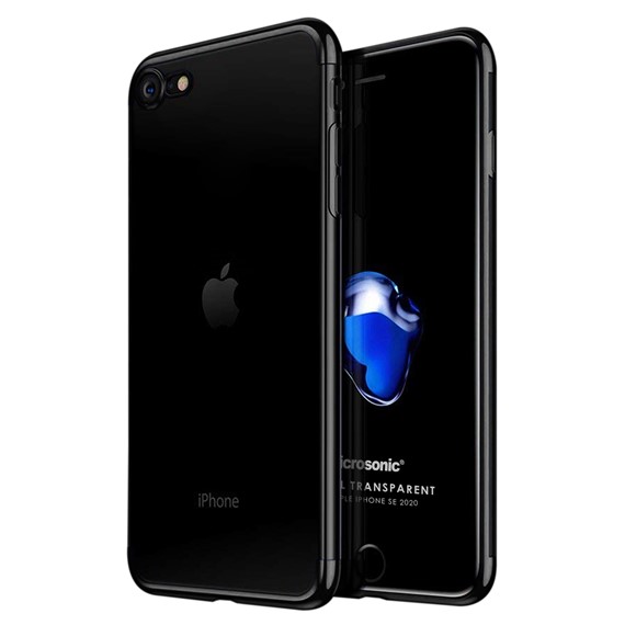 Microsonic Apple iPhone SE 2022 Kılıf Skyfall Transparent Clear Siyah 1