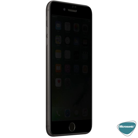 Microsonic Apple iPhone SE 2020 Privacy 5D Gizlilik Filtreli Cam Ekran Koruyucu Siyah 4