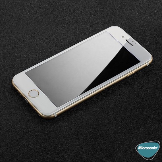 Microsonic Apple iPhone SE 2020 Tam Kaplayan Temperli Cam Ekran Koruyucu Beyaz 4