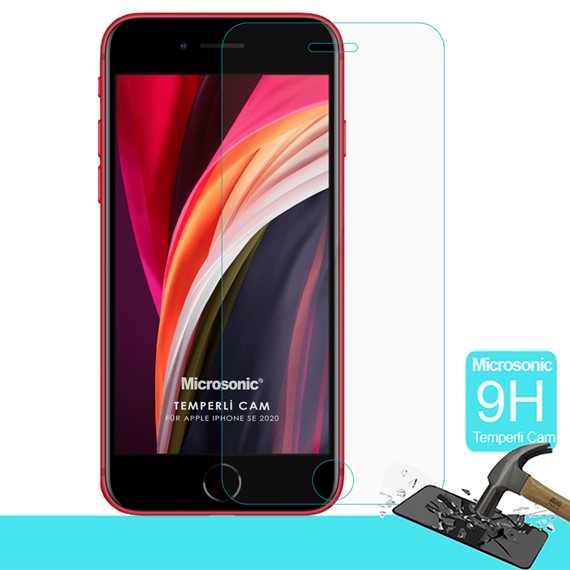 Microsonic Apple iPhone SE 2020 Temperli Cam Ekran Koruyucu 1
