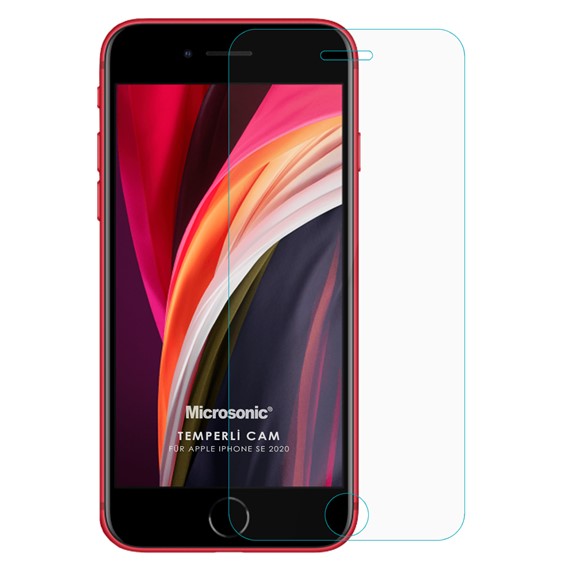 Microsonic Apple iPhone SE 2020 Temperli Cam Ekran Koruyucu 2