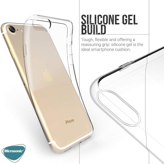 Microsonic Apple iPhone SE 2022 Kılıf Transparent Soft Beyaz 3