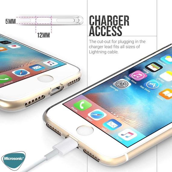 Microsonic Apple iPhone SE 2022 Kılıf Transparent Soft Beyaz 4