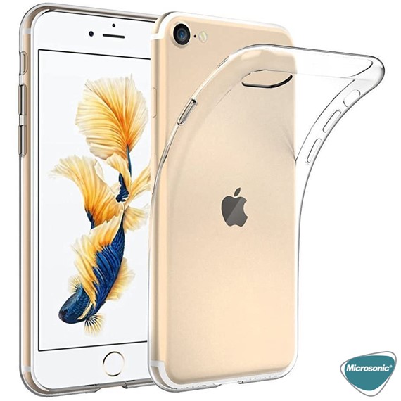 Microsonic Apple iPhone SE 2022 Kılıf Transparent Soft Siyah 5