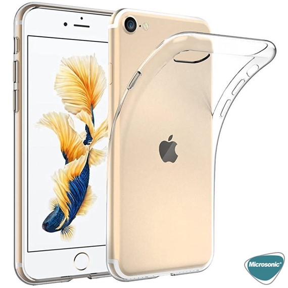 Microsonic Apple iPhone SE 2022 Kılıf Transparent Soft Beyaz 5