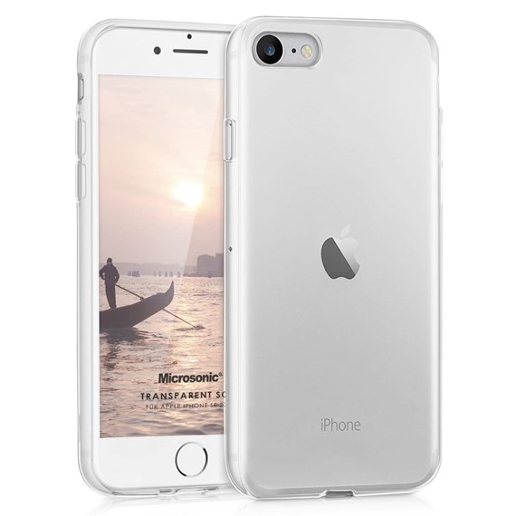 Microsonic Apple iPhone SE 2020 Kılıf Transparent Soft Beyaz 1