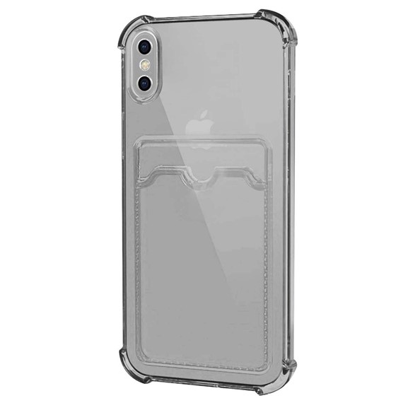 Microsonic Apple iPhone X Card Slot Shock Kılıf Siyah 2