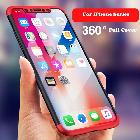 Microsonic Apple iPhone X Kılıf Double Dip 360 Protective Lacivert 4