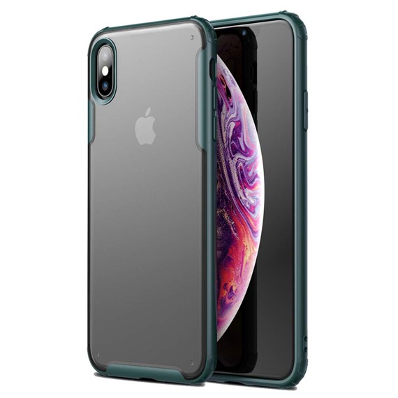 Microsonic Apple iPhone X Kılıf Frosted Frame Yeşil 1