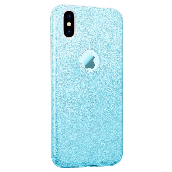 Microsonic Apple iPhone X Kılıf Sparkle Shiny Mavi 2