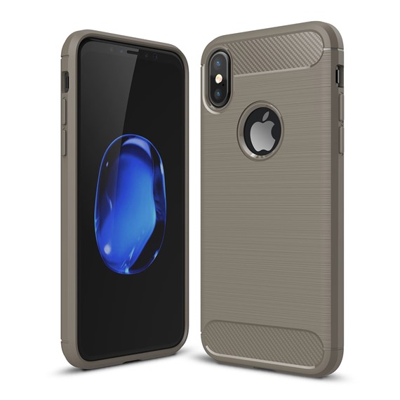 Microsonic Apple iPhone XS 5 8 Kılıf Room Silikon Gri 1