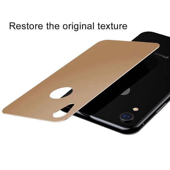 Microsonic Apple iPhone XR Arka Tam Kaplayan Temperli Cam Koruyucu Gold 3