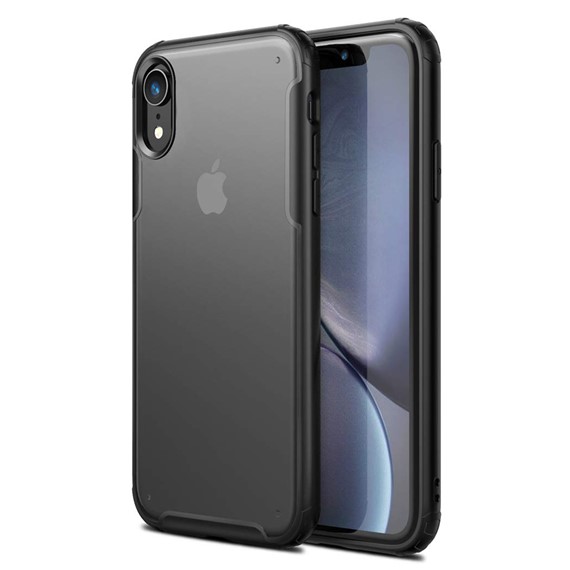 Microsonic Apple iPhone XR Kılıf Frosted Frame Siyah 1