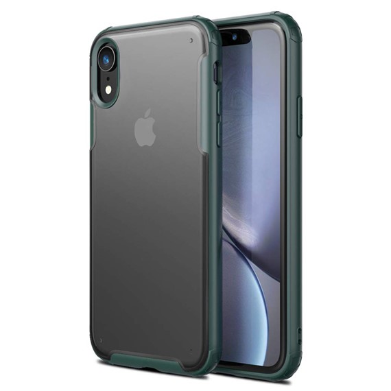 Microsonic Apple iPhone XR Kılıf Frosted Frame Yeşil 1