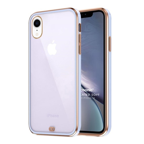 Microsonic Apple iPhone XR Kılıf Laser Plated Soft Lila 1