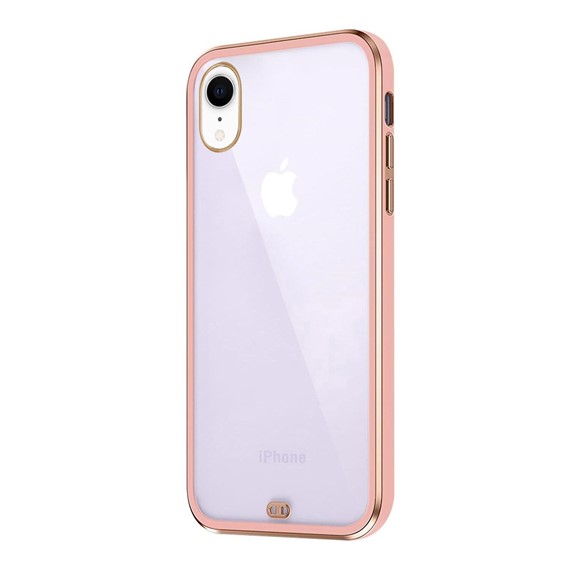 Microsonic Apple iPhone XR Kılıf Laser Plated Soft Pembe 2