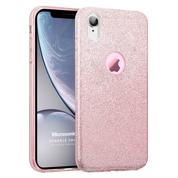 Microsonic Apple iPhone XR Kılıf Sparkle Shiny Rose Gold 1