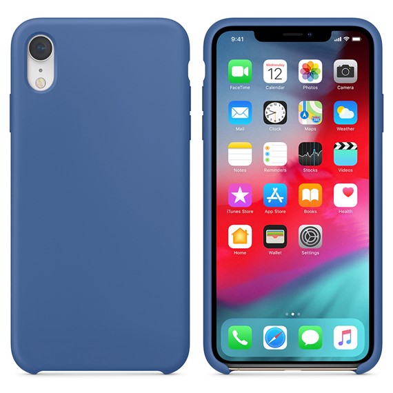 Microsonic Apple iPhone XR Kılıf Liquid Lansman Silikon Çini Mavisi 1