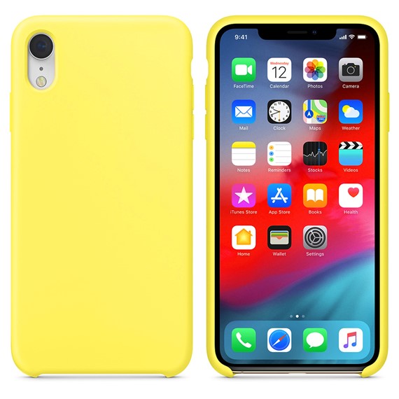 Microsonic Apple iPhone XR Kılıf Liquid Lansman Silikon Güneş Sarısı 1