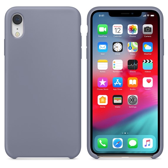 Microsonic Apple iPhone XR Kılıf Liquid Lansman Silikon Lavanta Grisi 1