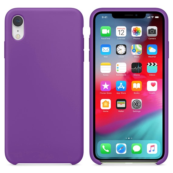 Microsonic Apple iPhone XR Kılıf Liquid Lansman Silikon Menekşe Moru 1