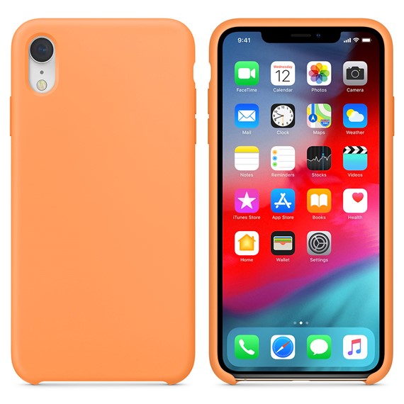 Microsonic Apple iPhone XR Kılıf Liquid Lansman Silikon Papaya 1