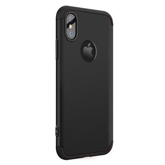 Microsonic Apple iPhone XS Kılıf Double Dip 360 Protective Siyah 2