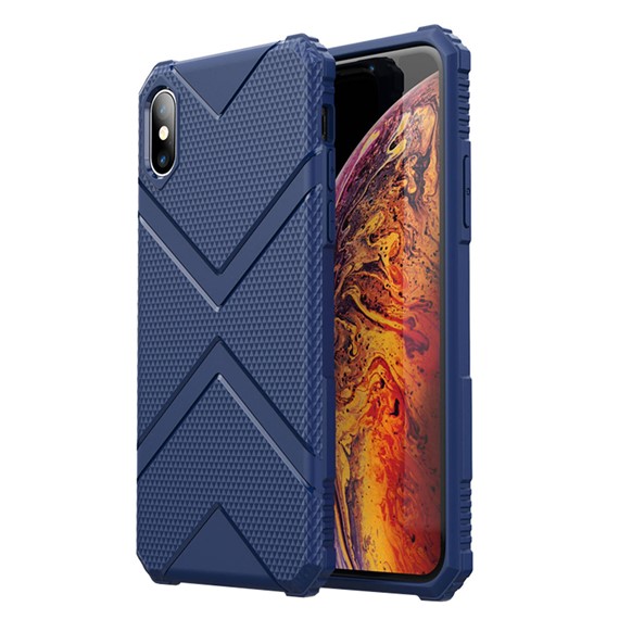 Microsonic Apple iPhone XS Kılıf Diamond Shield Lacivert 1