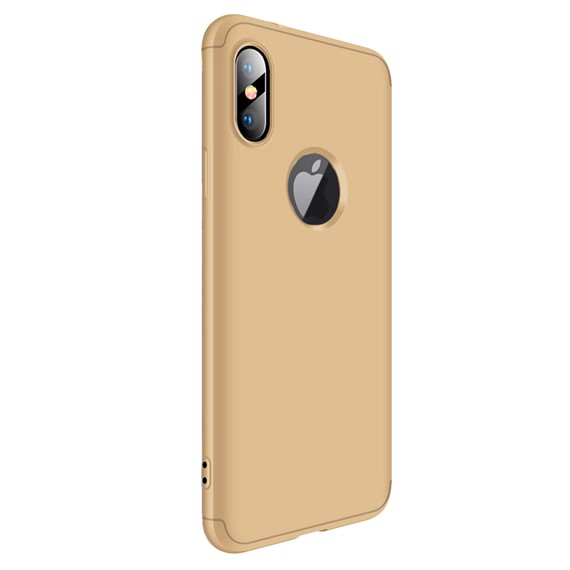 Microsonic Apple iPhone XS Max 6 5 Kılıf Double Dip 360 Protective Gold 2