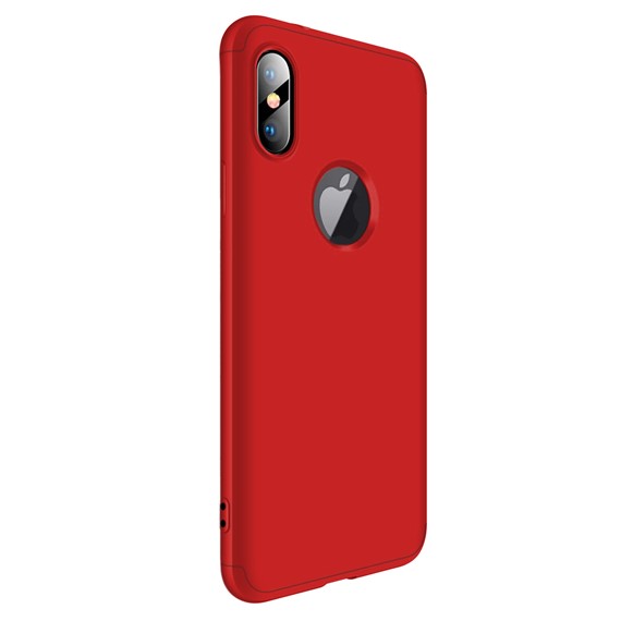Microsonic Apple iPhone XS Max 6 5 Kılıf Double Dip 360 Protective Kırmızı 2
