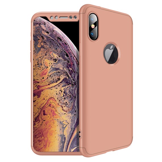Microsonic Apple iPhone XS Max 6 5 Kılıf Double Dip 360 Protective Rose Gold 1