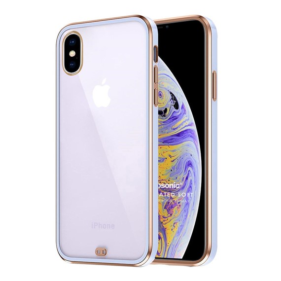 Microsonic Apple iPhone XS Max Kılıf Laser Plated Soft Lila 1