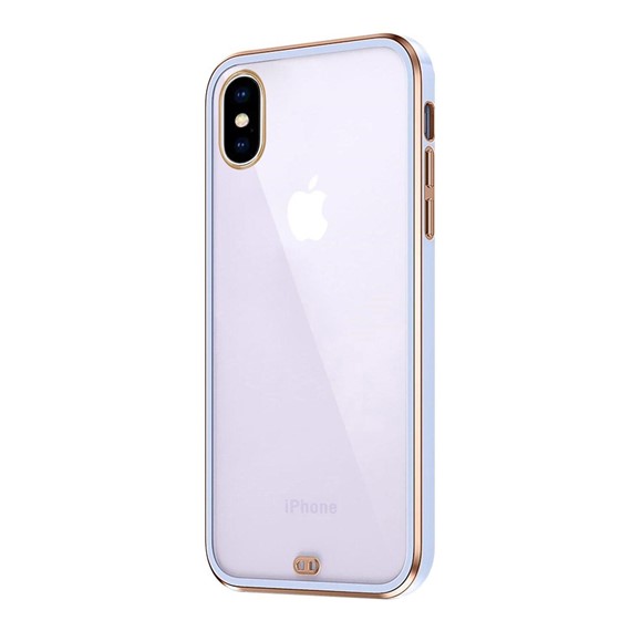 Microsonic Apple iPhone XS Kılıf Laser Plated Soft Lila 2