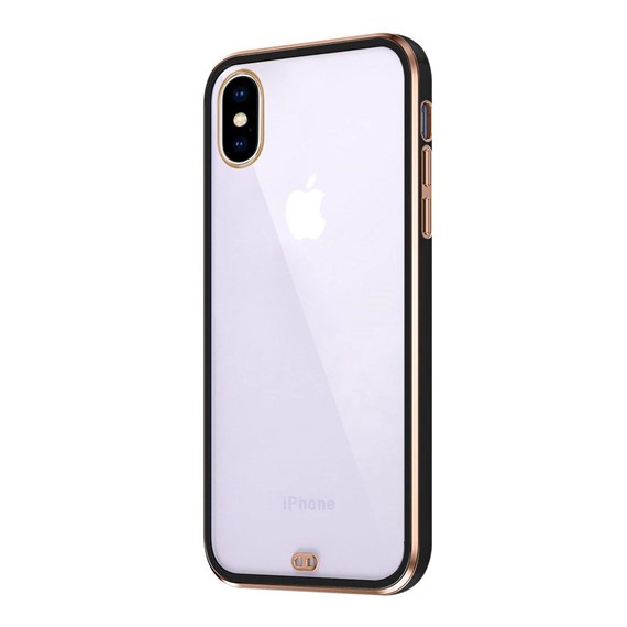 Microsonic Apple iPhone XS Kılıf Laser Plated Soft Siyah 2