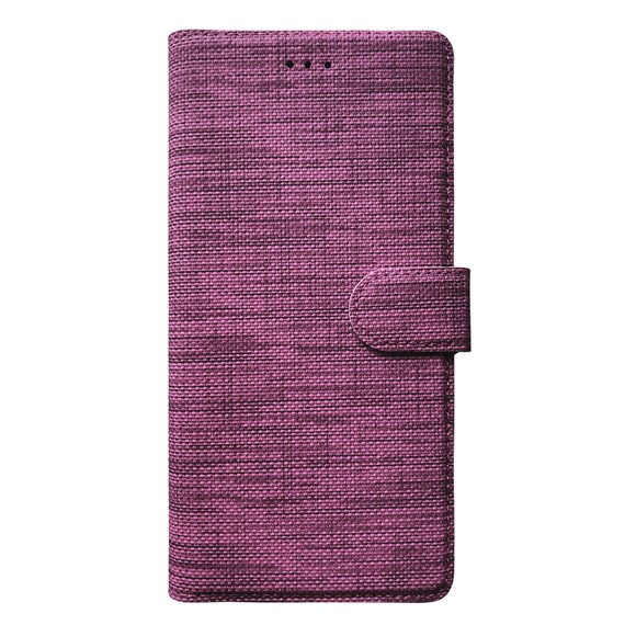 Microsonic Apple iPhone 14 Plus Kılıf Fabric Book Wallet Mor 2