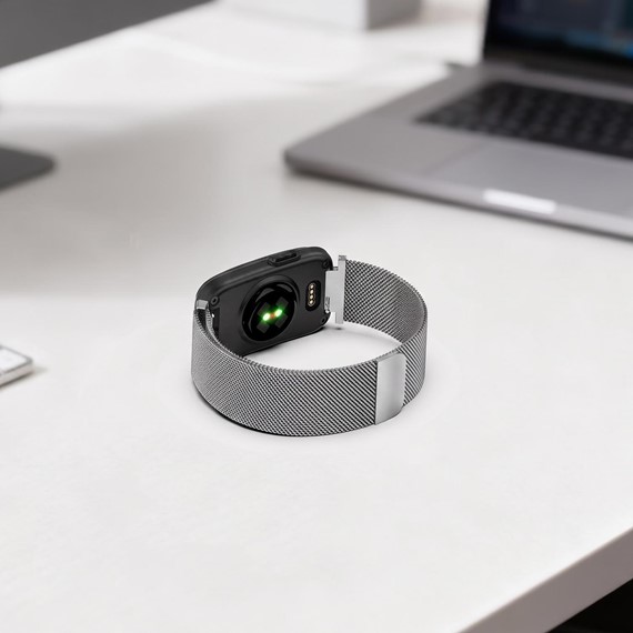 Microsonic Garmin CIRQA Kordon Milanese Loop Kordon Gümüş 6