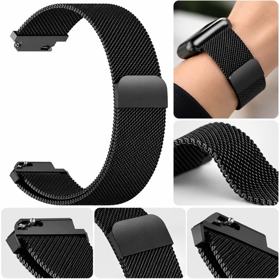 Microsonic Garmin CIRQA Kordon Milanese Loop Kordon Siyah 3