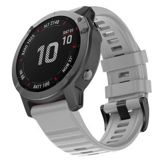 Microsonic Garmin Fenix 5X Plus Titanium Kordon Quick Fit Strap Band Gri 1