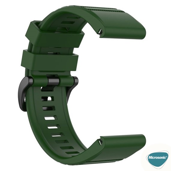 Microsonic Garmin Fenix 3 HR Kordon Quick Fit Strap Band Koyu Yeşil 5