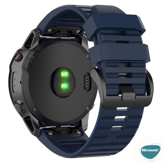 Microsonic Garmin Fenix 6 Pro Kordon Quick Fit Strap Band Lacivert 4
