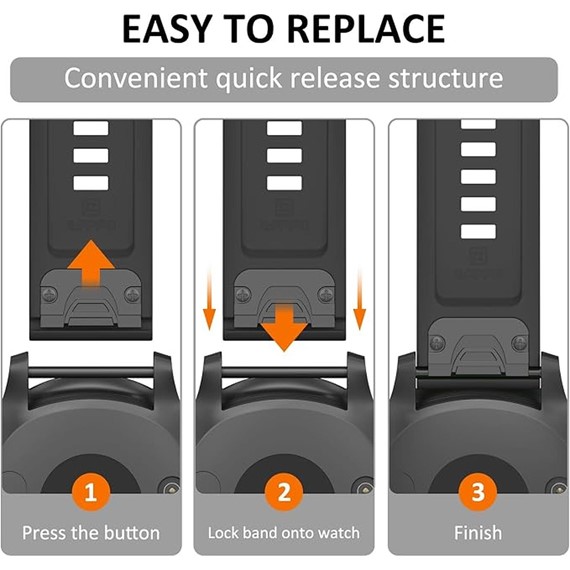 Microsonic Garmin Fenix 5X Plus Kordon Quick Fit Strap Band Mint 7