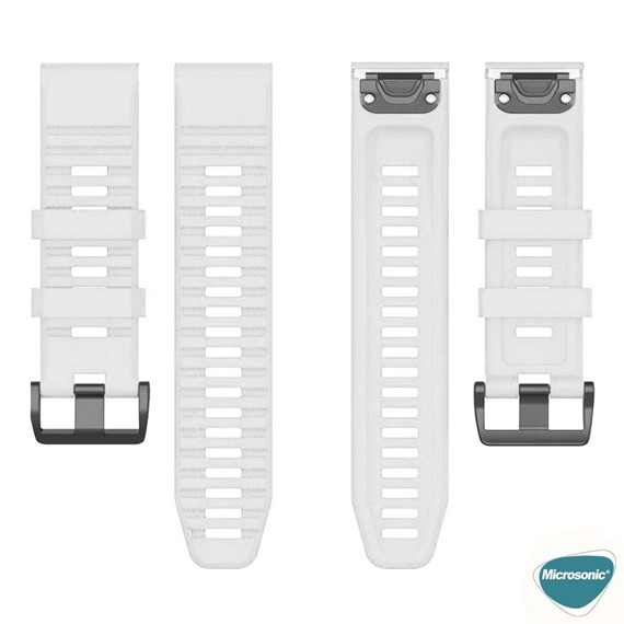 Microsonic Garmin Instinct 2 Kordon Quick Fit Strap Band Beyaz 3