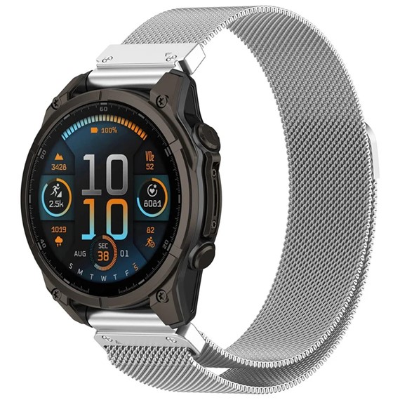 Microsonic Garmin Fenix 7 Kordon Milanese Loop Kordon Gümüş 1