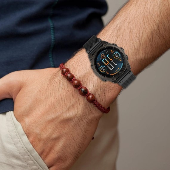 Microsonic Garmin Fenix 7 Kordon Milanese Loop Kordon Gümüş 8
