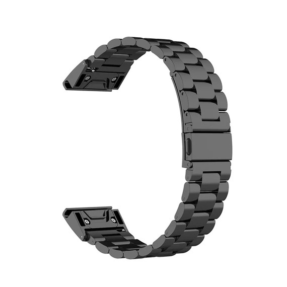 Microsonic Garmin Fenix 5X Plus Metal Stainless Steel Kordon Siyah 1