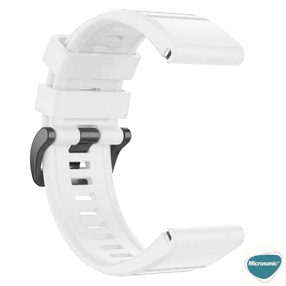 Microsonic Garmin Instinct E 45mm Kordon Quick Fit Strap Band Beyaz 4