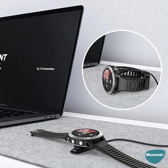 Microsonic Garmin Fenix 6 Sapphire Titanium Taşınabilir Şarj Dönüştürücü Adaptörü Type-C 5
