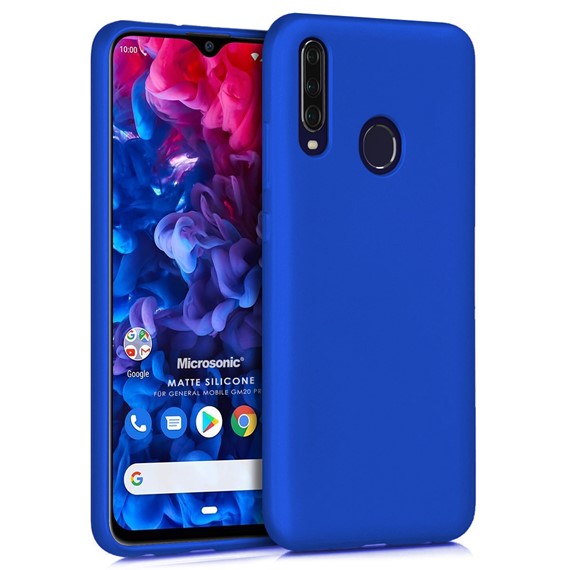 Microsonic Matte Silicone General Mobile GM 20 Pro Kılıf Mavi 1