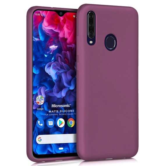 Microsonic Matte Silicone General Mobile GM 20 Pro Kılıf Mor 1