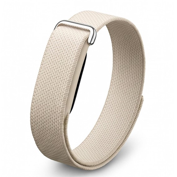 Microsonic Google Fitbit Air Kordon Hasırlı Kordon Woven Sport Loop Bej 1
